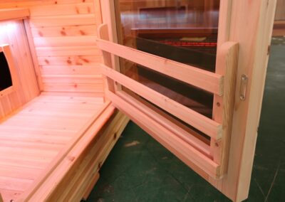 2 p Outdoor infrared sauna door magazine rack