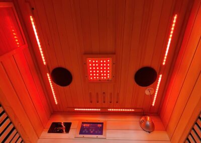 1-p Prime Sauna ceiling with LED lights
