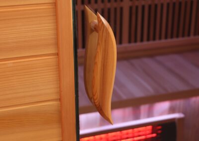4p classic cedar infrared sauna glass door handle