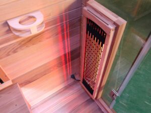 3-p Wise Cedar Infrared sauna front heaters