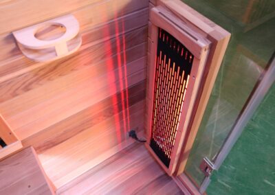 3-p Wise Cedar Infrared sauna front heaters