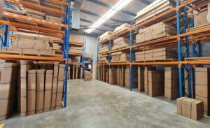 warehouse full of saunas