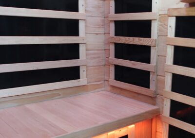 2-person Black Infrared Sauna inside right
