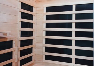 2-person Black Infrared Sauna inside left