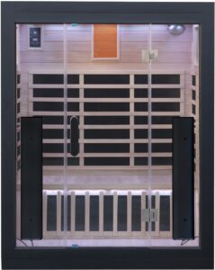 3-person-Black-Infrared-sauna-sideview